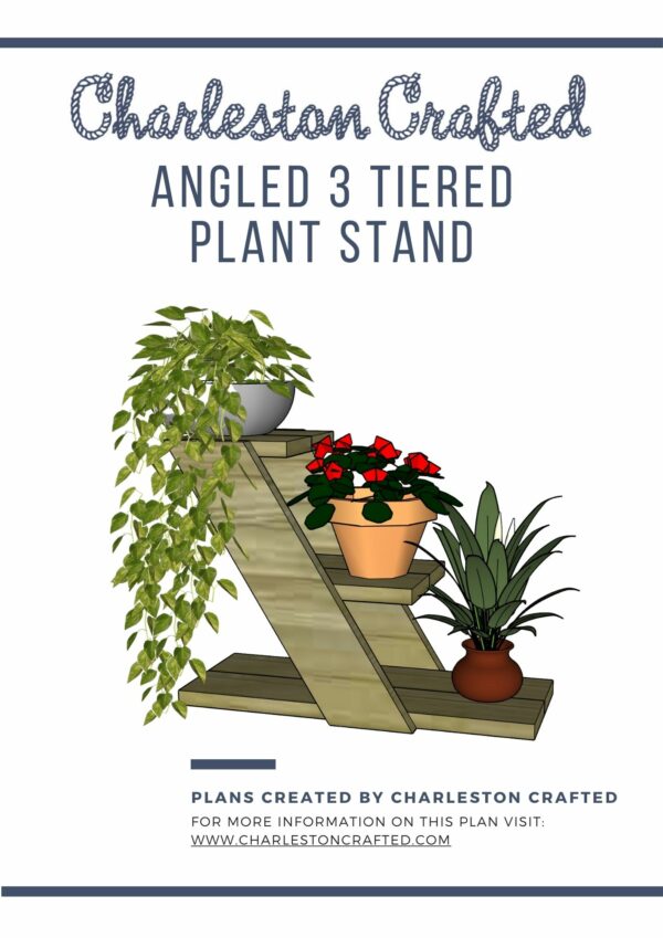 Angled 3 tiered plant stand