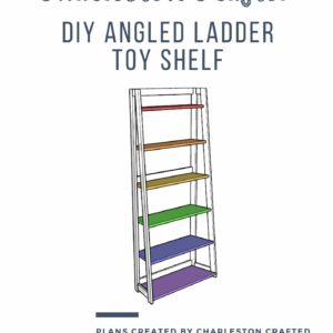 Angled ladder shelf