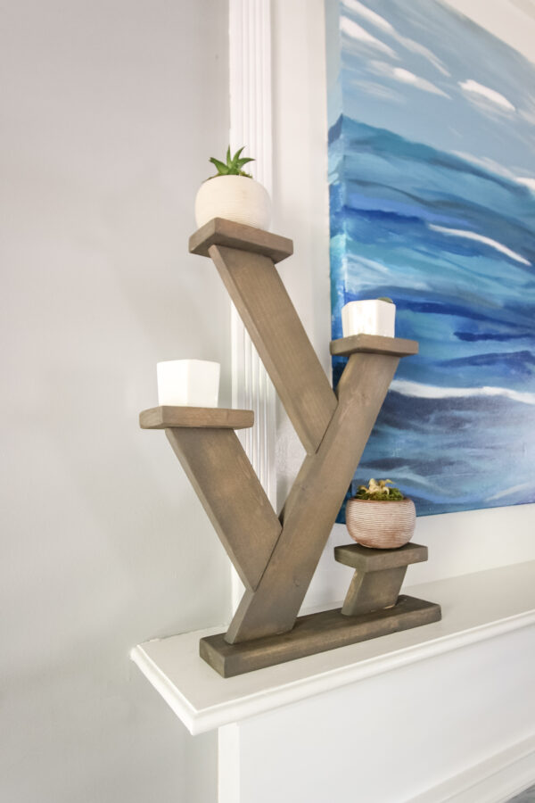 angled tabletop plant stand