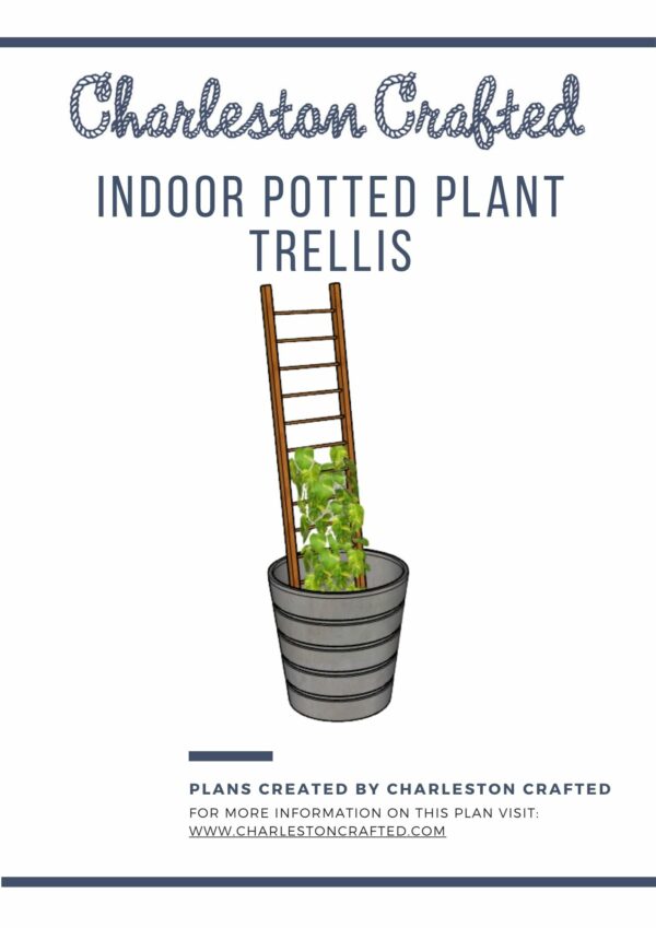 Indoor potted plant trellis