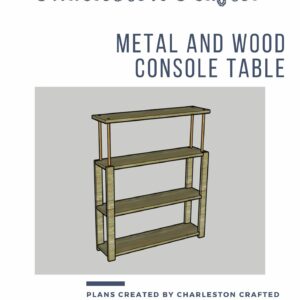 Metal and wood console table