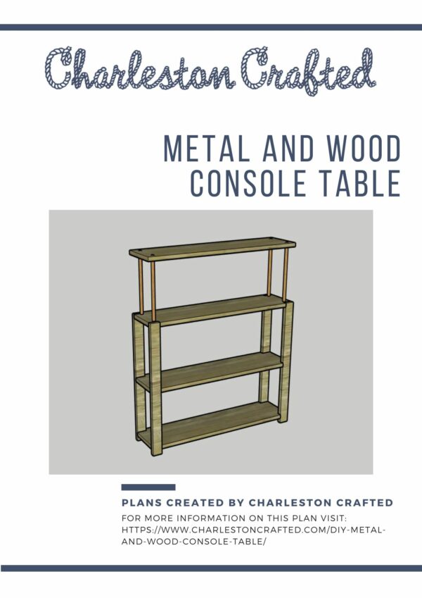 Metal and wood console table
