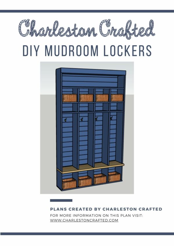 DIY mudroom lockers with cubby storage