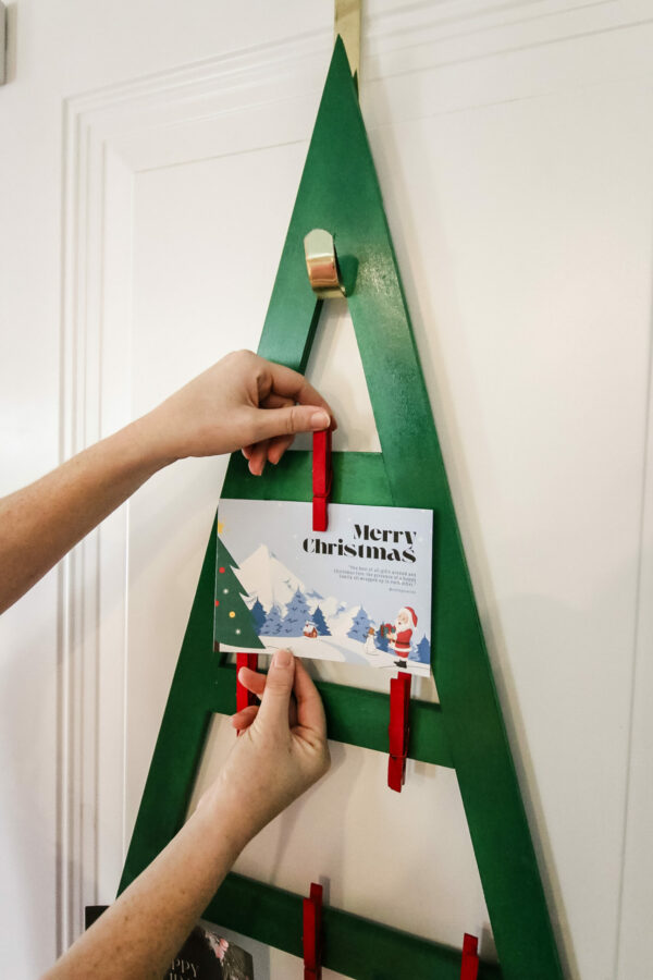 Over the door Christmas card holder