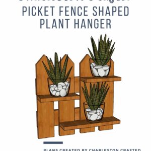 Picket fence style plant hanger