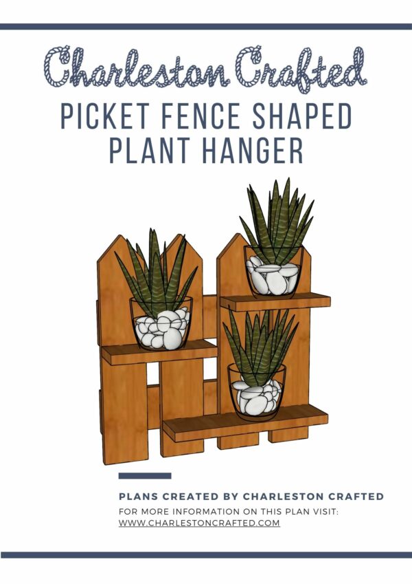 Picket fence style plant hanger