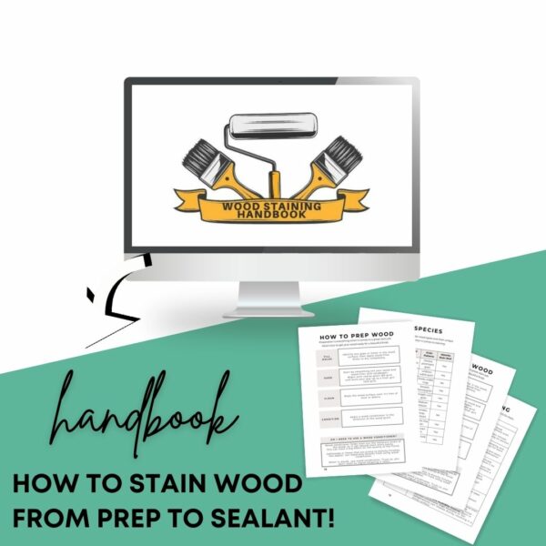wood stain handbook mockup