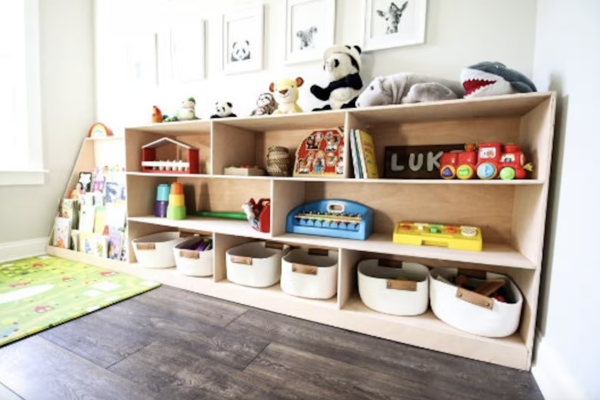 Montessori toy shelf + bookshelf woodworking plans bundle