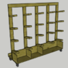 Rolling Vertical Scrap Wood Storage