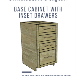 Base Cabinet with Inset Drawers Printable PDF Woodworking Plans