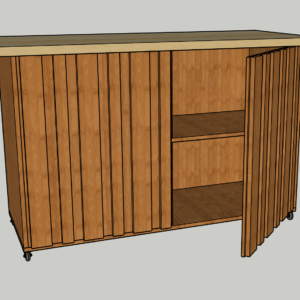 Rolling Craft Storage Table PDF Printable Woodworking Plans