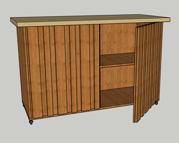 Rolling Craft Storage Table PDF Printable Woodworking Plans