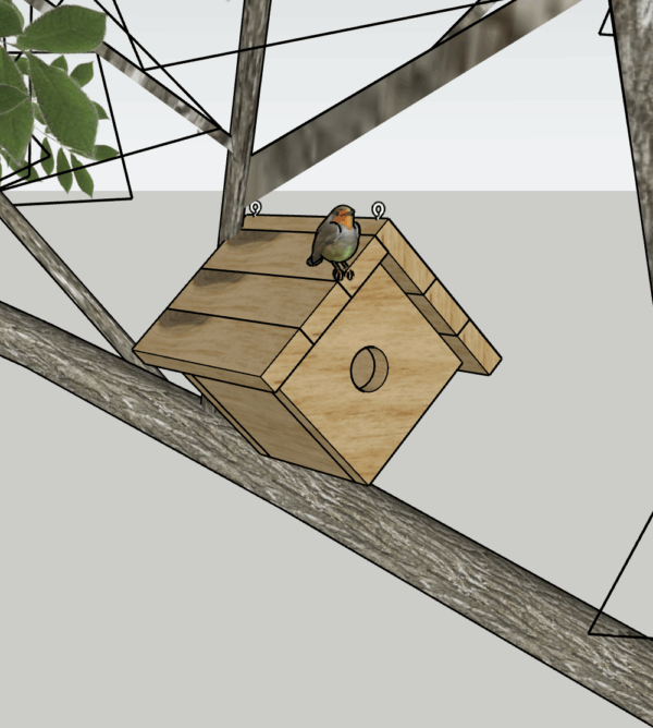 Hanging Birdhouse PDF Printable Woodworking Plans