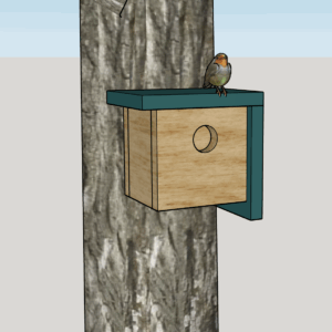 Modern Birdhouse PDF Printable Woodworking Plans