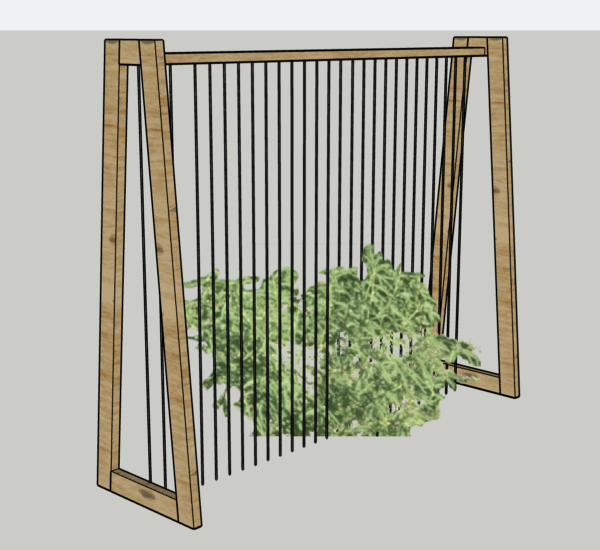 Climbing pea garden trellis PDF Printable Woodworking Plans